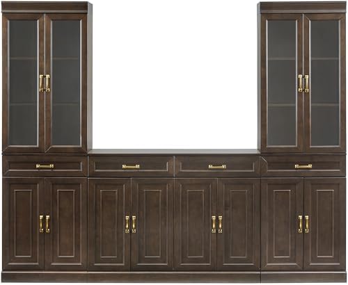 Crosley Furniture Stanton 3-Piece Glass Door Pantry & Sideboard Set