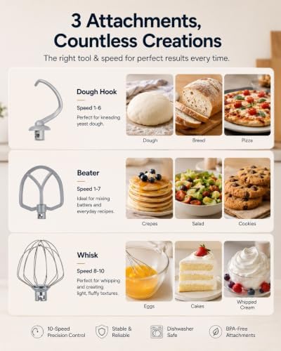Kitchen in the Box Stand Mixer, 3.5 QT Kitchen Electric Mixer for Baking