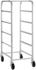 Mobile Aluminum Lug Rack, Silver, 4-Lug Capacity, NSF Listed, 19x26x52.75 Inches, 440 lb Weight Capacity, Freezer Safe, Unassembled