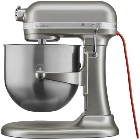 KitchenAid KSM8990CU 8-Quart Commercial Countertop Mixer, 10-Speed, Gear-Driven, Contour Silver