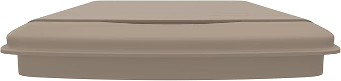 Rev-A-Shelf 35 Qt Polymer Plastic Trash Can Replacement Lid for Kitchen or Laundry Room Sliding Cabinet Base Lid Only, Champagne, RV-35-LID12-1-40