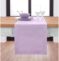 Solino Home Cotton Linen Table Runner Lavender Hemstitch, 14 x 90 in