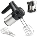 Cordless Hand Mixer | Rechargeable 7-Speed Electric, Black
