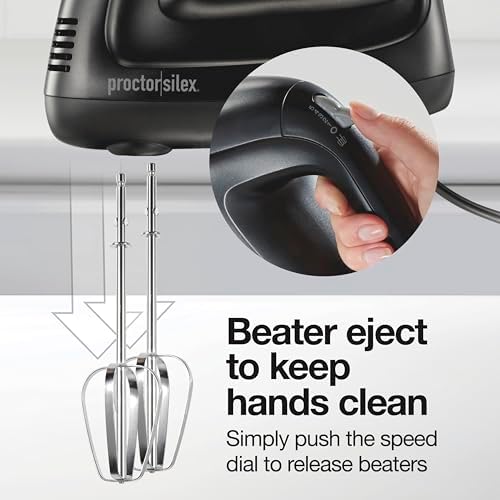 Proctor Silex Easy Mix 5-Speed Electric Hand Mixer with Bowl Rest