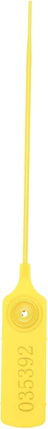 Pull-tite Security Seal Tamper Resistant Tags Plastic Padlock Sign Ties Numbered (Yellow, 100pcs)