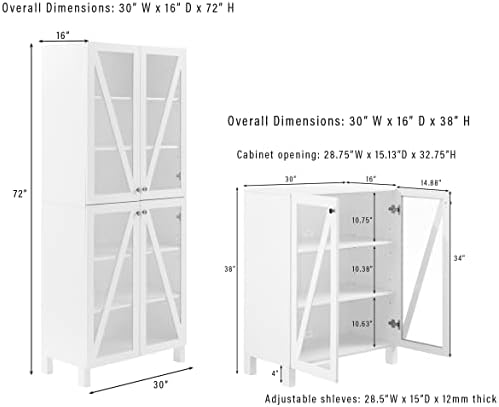 Crosley Furniture Cassai Tall Pantry Storage Cabinet