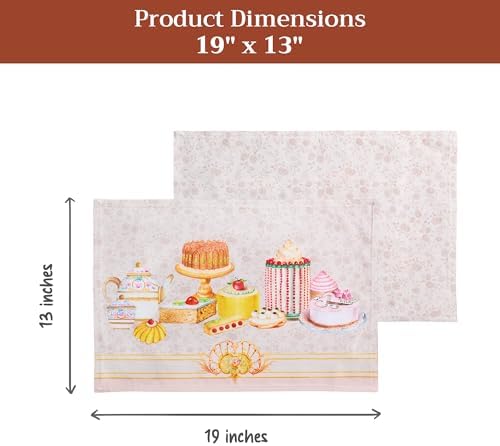 Maison d' Hermine Placemats Set of 4 Reusable 100% Combed Cotton (13"x19")