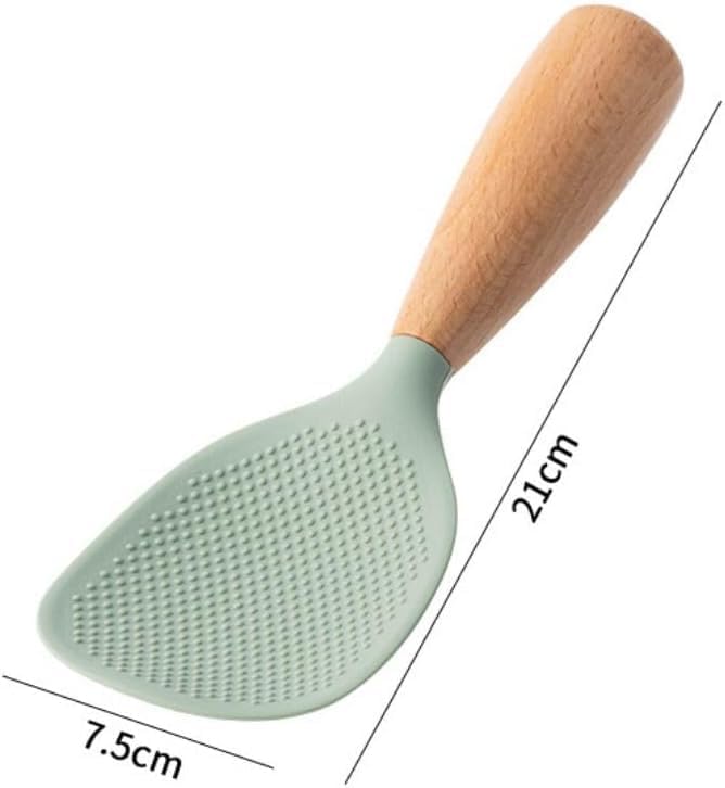 White Standing Silicone Rice Spoon Paddle, Household Rice Shovel Heat Resistant Anti-scalding Rice Scooper, Rice and Potato Servers, Serving Spoons