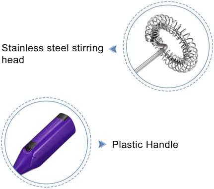 MECCANIXITY Electric Tumbler Stirrer, Handheld Mini Mixer Battery Operated Stirring Mixing Purple for DIY Glitter Tumbler Cup, Pack of 2