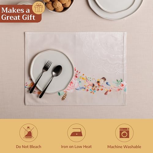 Maison d' Hermine Placemats Set of 4 Reusable 100% Cotton (13"x19")