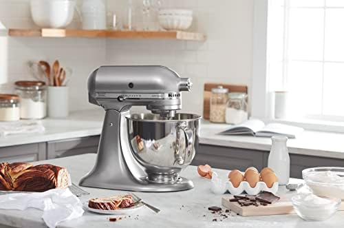 KitchenAid Artisan, 5-Qt Tilt Head Stand Mixer, KSM150PS, Contour Silver
