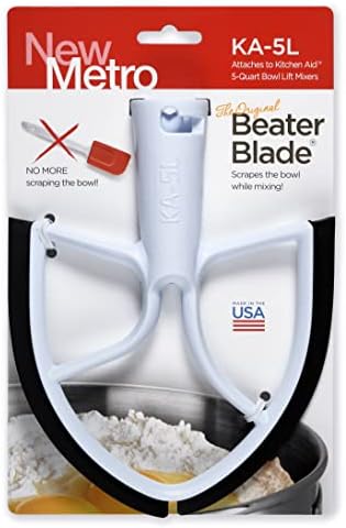New Metro Design KA-5LBK Plastic Beater Blade, works w/most KitchenAid 5 Qt Bowl-Lift Mixers, Black
