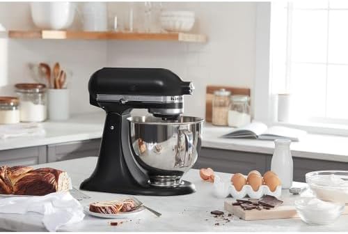KitchenAid Artisan 5-Quart Tilt-Head Stand Mixer in Black Matte Bundle