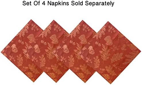 Newbridge Thanksgiving Damask Tablecloth Rust Gold 52 x 70 Inch Rectangle