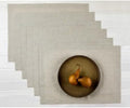 Solino Home 100% Pure Linen Placemats Natural, Fete 14 x 19 in, Set of 6