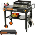 Folding Grill Table for Blackstone 17" & 22" Griddle, Portable Grill Cart