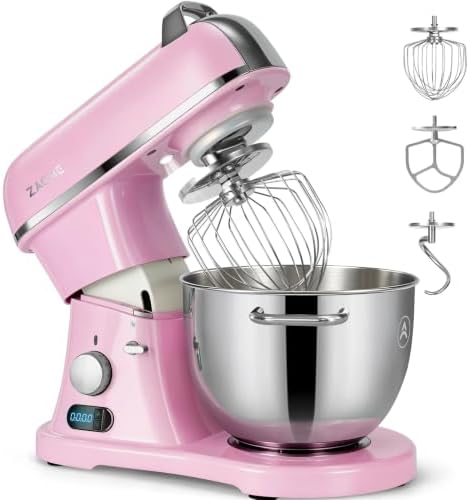 ZACME 8.4QT Commercial Stand Mixer 800W with Aluminum Die Casting Meets the Standard of NSF/ANSI 8-2023, Mixers Kitchen Electric Stand Mixer with Stainless Steel 8L Bowl, Dough Hook, Whisk and Beater