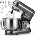 VIVOHOME Stand Mixer, 6-Quart Tilt-Head Kitchen Mixer with Bowl, Gray