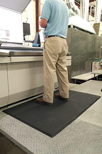 Hudson Exchange (3'x12') MaxCush Anti-Fatigue Comfort Industrial Ergonomic Mat Black