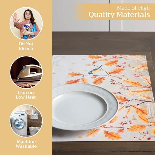 Maison d' Hermine Placemats Set of 4 Reusable 100% Cotton (13"x19")