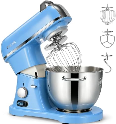 ZACME 8.4QT Commercial Stand Mixer 800W with Aluminum Die Casting Meets the Standard of NSF/ANSI 8-2023, Mixers Kitchen Electric Stand Mixer with Stainless Steel 8L Bowl, Dough Hook, Whisk and Beater