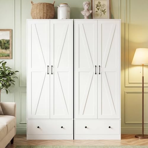 GIANTEX 72" Tall Kitchen Pantry Cabinet, Farmhouse Cupboard, White