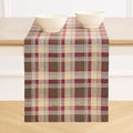 Solino Home 100% Linen Table Runner Multicolor, Rustic Plaid 14 x 156 in