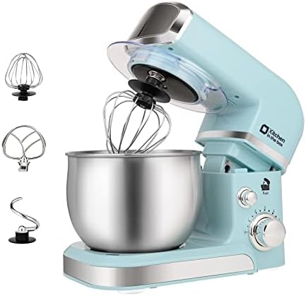Kitchen in the box Stand Mixer,3.2Qt Small Electric Food Mixer,6 Speeds Portable Lightweight Kitchen Mixer for Daily Use with Egg Whisk,Dough Hook,Flat Beater