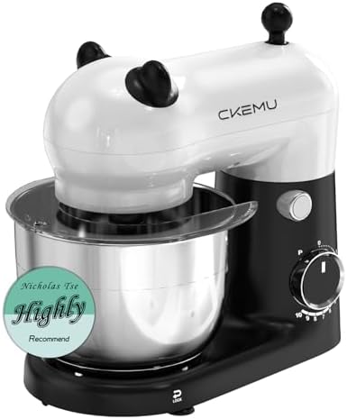 Stand Mixer, Compact & Space-Saving, Stainless Steel Bowl, Unique & Playful Design, Effcient Motor, Dishwasher-Safe Attachments, SM-2549A (Panda)