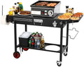 Grill Table for Blackstone Griddle, Portable Outdoor Folding Grill Cart