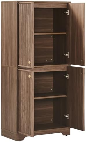 Crosley Furniture Naomi Reeded Pantry Storage Cabinet