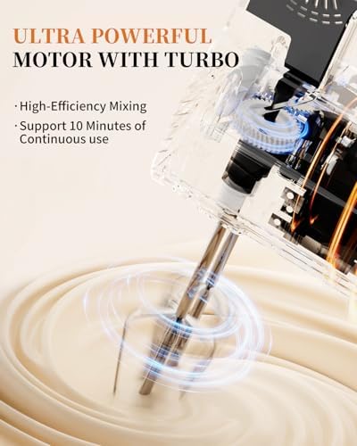 Hand Mixer 5-Speed 200W Turbo 4 Stainless Steel Accessories Classic White