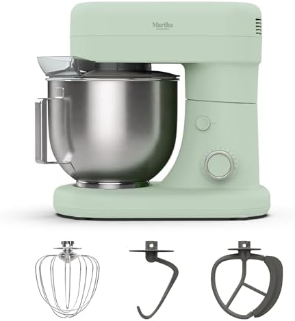 Martha Stewart 5.3QT Tilt Head Stand Mixer, 12 Speeds, Stainless Steel Bowl