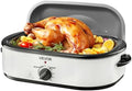VEVOR Roaster Oven, 18QT Electric Roaster Oven, 150-450℉ Adjustable Temperature Electric Roasting Pan, Multifunctional Electric Roasters with Self-Basting Lid, Removable Pan and Rack for Holiday