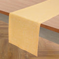 Solino Home 100% Pure Linen Table Runner Mustard Long, Athena 14 x 156 in