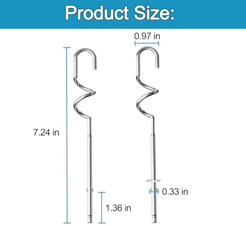 Hand Mixer Dough Hook 990143000 for Hamilton Beach Hand Mixer Attachment