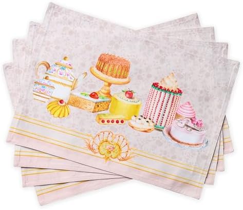 Maison d' Hermine Placemats Set of 4 Reusable 100% Combed Cotton (13"x19")