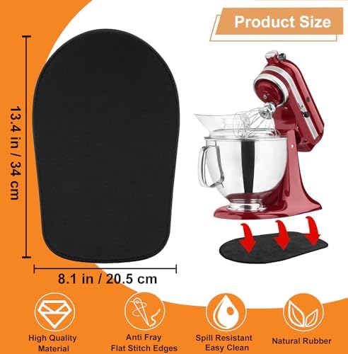 Sliding Mat for Kitchenaid Mixer, Kitchen Appliance Slide Mats Pads, Slide Tray Mixer Mover Slider Mat Pad Compatible with Kitchenaid 4.5-5 Qt Tilt-Head Stand Mixer,Kitchen aid Mixers Accessories