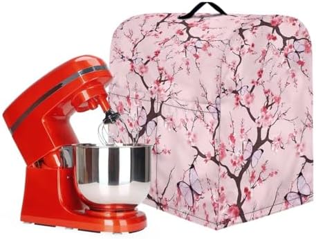 Cherry Blossom Mixer Cover for 4.5-5 Qt Stand Mixer Kitchen Counter Food Processor Covers Dust Protection Stand Coffee Maker Cover