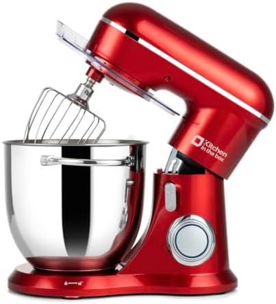 Kitchen in the box 6.5QT Stand Mixer,10-Speed Stainless Steel Bowl (Red)