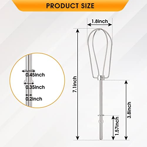 Hand Mixer Beaters Attachments for KitchenAid W10490648, KHM5APWH7