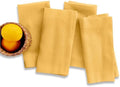 Solino Home 100% Linen Napkins Mustard Yellow, Fete 20 x 20 in, Set of 4