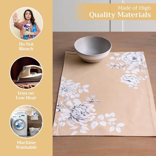Maison d' Hermine Placemats Set of 4 Reusable 100% Cotton (13"x19")