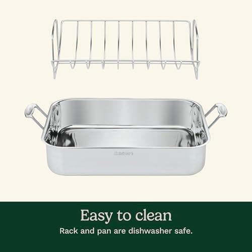 Cuisinart Chef's Classic Roasting Pan w/Rack, Stainless, 16", 7117-16UR