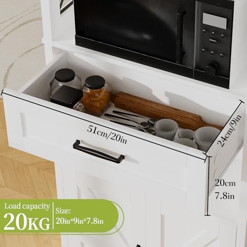 kepptory 55" Tall Farmhouse Pantry Cabinet