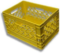 Authentic 19x13x11 6 Gallon 24 Quart Rectangular Dairy Milk Crate (YELLOW)