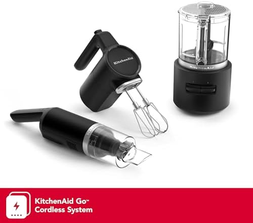 KitchenAid Go Cordless Bundle:Hand Mixer, Food Chopper, Vacuum, and battery