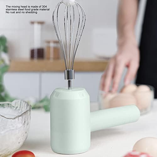 Hztyyier Electric Hand Mixer USB Rechargeable Portable Cordless Handheld Mixer for Baking Cake Egg Cream, Powerful (Light Cyan), Hztyyierdgv90x8nuh-11