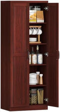 HOMCOM 63" Kitchen Pantry Cabinet with Doors and Adjustable Shelves, Coffee