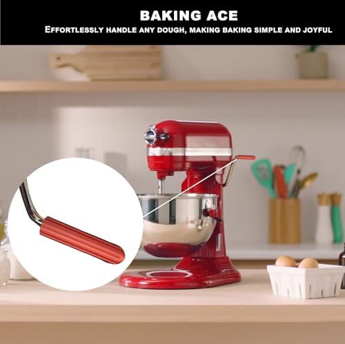 Stand Mixer Handle for KitchenAid Stand Mixers – Compatible with Pro 5 Plus, Mixer Accessory with Comfy Grip for Enhanced Stability and Convenience (Red)